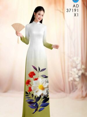 Vải Áo Dài Hoa Cúc AD 37191