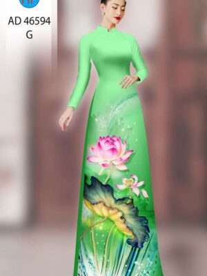 Vải Áo Dài Hoa Sen AD 46594