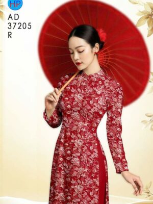 Vải Áo Dài Hoa In 3D AD 37205