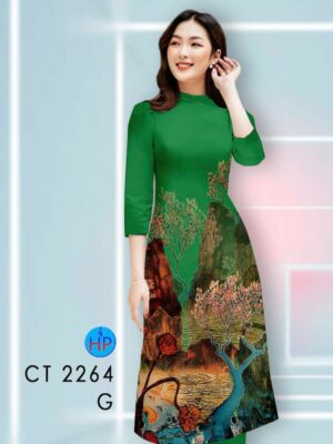Vải Áo Dài Cách Tân Phong Cảnh AD CT2264