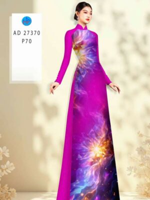 Vải Áo Dài Hoa In 3D AD 27370