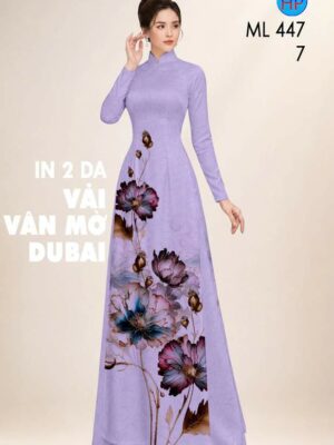 Vải Áo Dài Hoa In 4D AD ML447