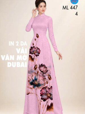 Vải Áo Dài Hoa In 4D AD ML447