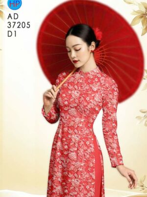 Vải Áo Dài Hoa In 3D AD 37205