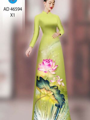 Vải Áo Dài Hoa Sen AD 46594