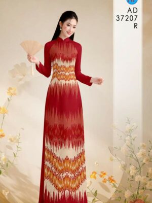 Vải Áo Dài Hoa In 3D AD 37207