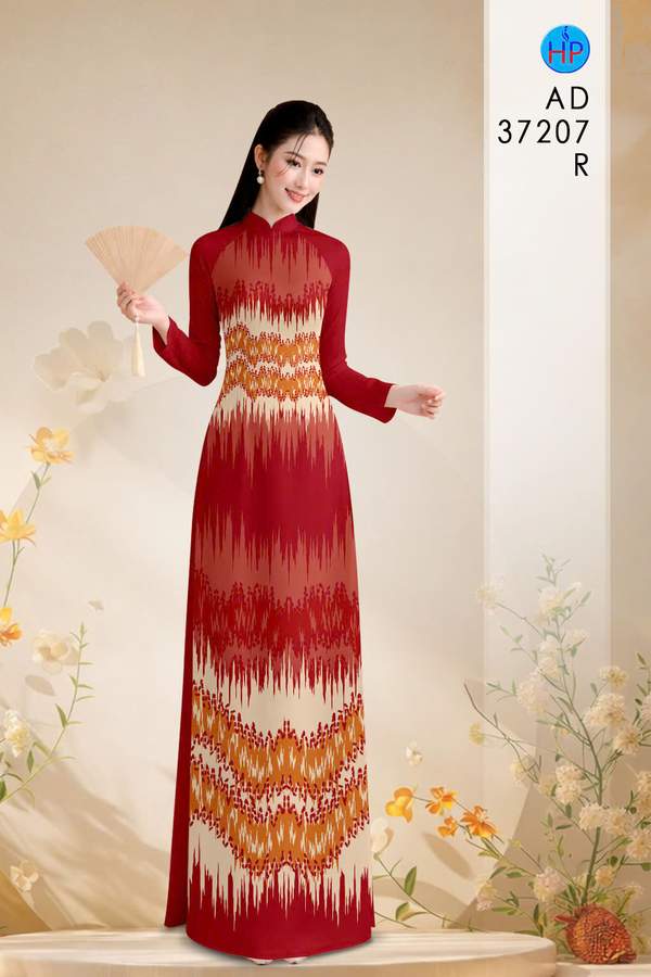 Vải Áo Dài Hoa In 3D AD 37207