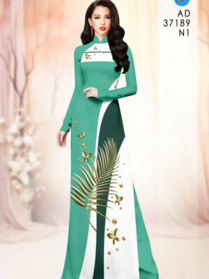 Vải Áo Dài Hoa In 3D AD 37189