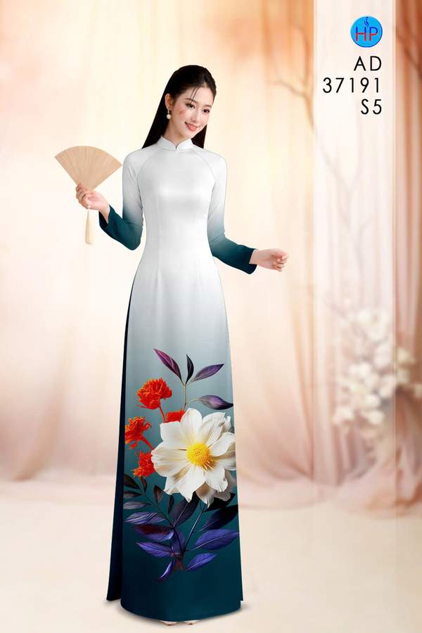 Vải Áo Dài Hoa Cúc AD 37191