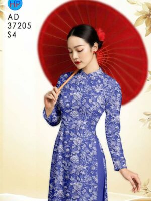 Vải Áo Dài Hoa In 3D AD 37205